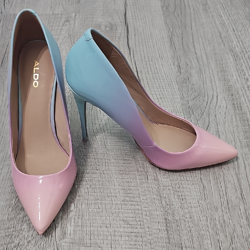 Aldo Pink and Blue Gradient Stiletto Heels